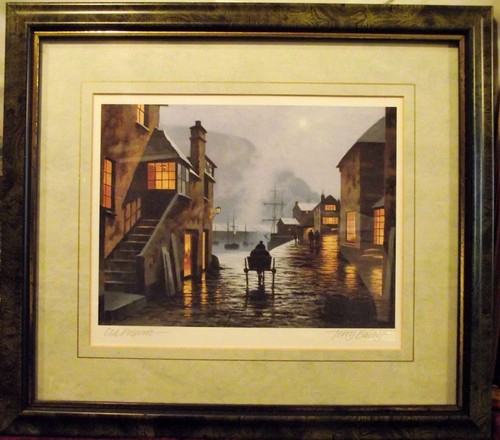 Old polperro print signed - polperro,