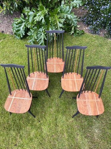 Five ercol goldsmith chairs - ercol,