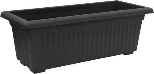 Black 70cm trough plant - black, pot