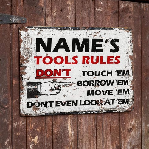 Personalised tool rules metal - personalised,