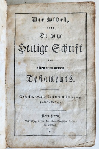 1847 bible german antique - 1847,