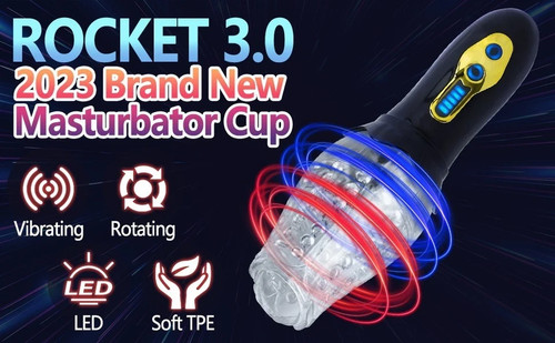 Male massager rotating suction - rotating,