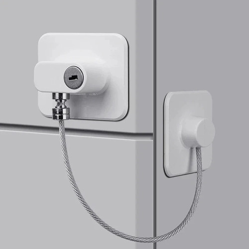 Refrigerator freezer door lock - door,