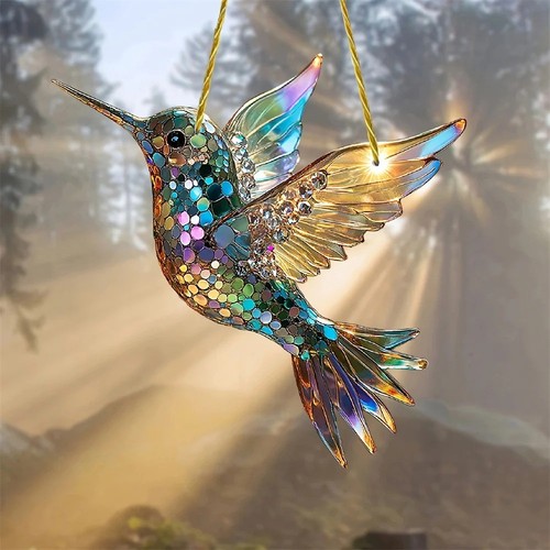 8cm acrylic hummingbird - 8cm,