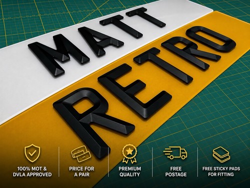 Matt retro bevel plates - 4d,