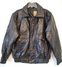 Vtg new genuine black leather - vtg,