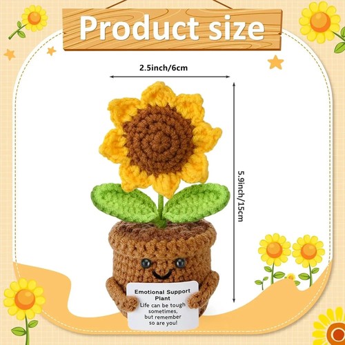 Crochet flower plant - plant, desk