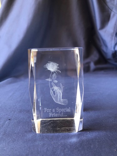 Laser etched crystal - 3d,