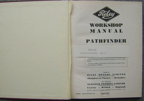 Riley pathfinder bmc original - riley,