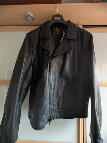 Superdry mens leather biker - superdry,