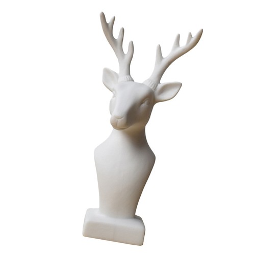 Ceramic deer head figurine - ,