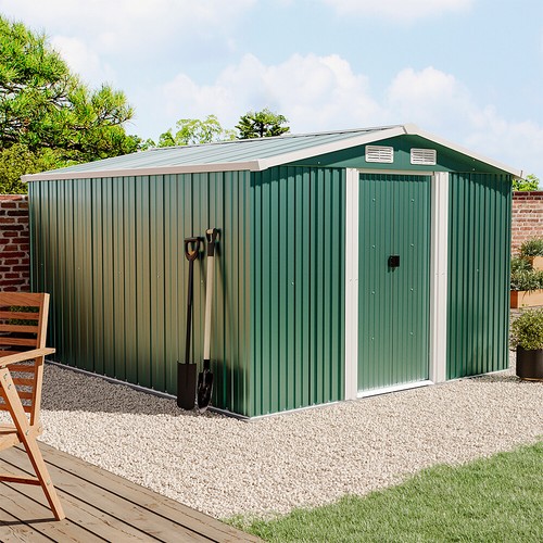 10x8ft metal garden shed apex - 10x8ft,