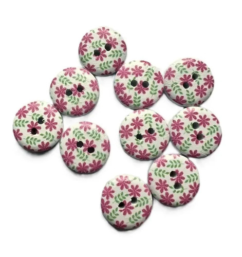 Daisy flower wood buttons - daisy,