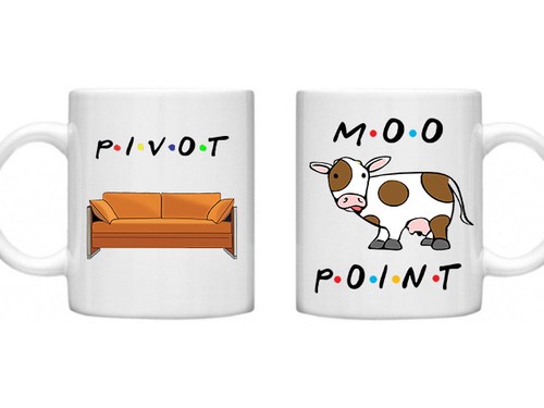 Friends double mug set pivot - friends,