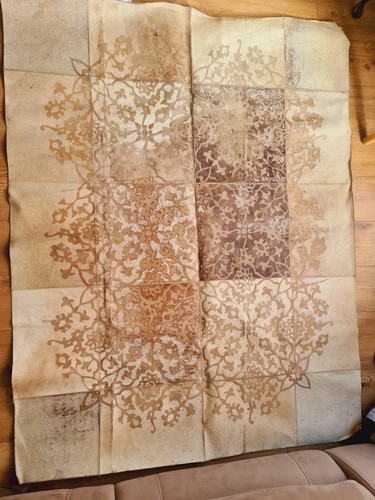 Real leather hide rug - real,