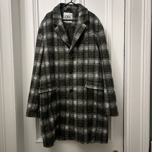 Zara plaid coat - plaid, wool
