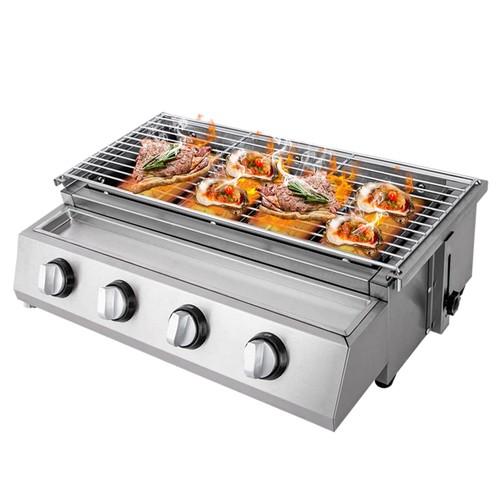 Gas bbq grill stainless - gas, steel
