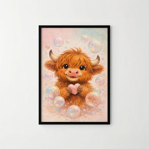 Borderless highland cow - borderless,