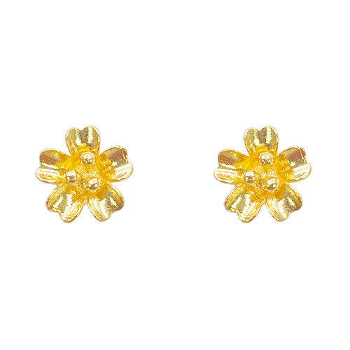 22ct gold floral - floral, earrings