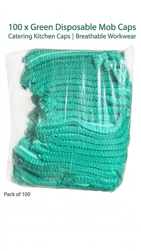 100 green disposable hair - 100,