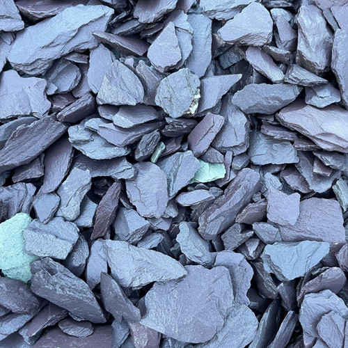 Blue slate garden landscape - slate,