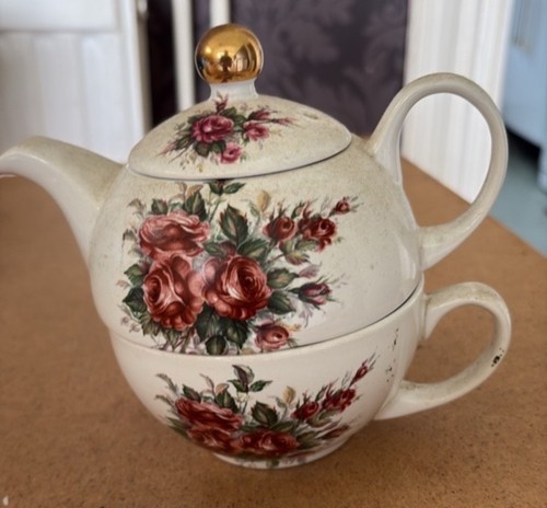 Ceramic floral tea - ceramic,