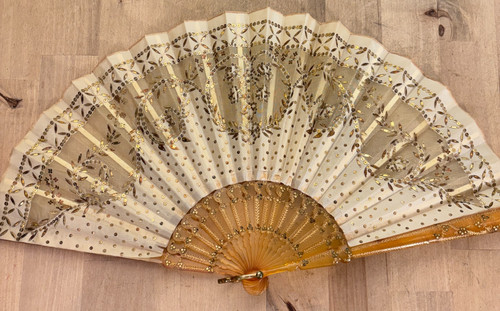 Antique french hand - antique, fan,
