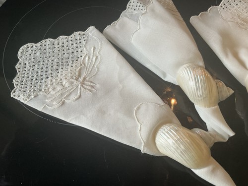 Vintage hand embroidered lace - embroidered,