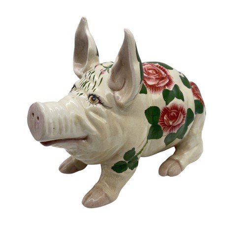 Wemyss ware style pottery pig - ware,