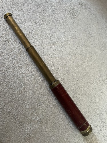 Antique brass telescope thomas - brass,