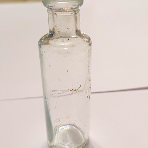 Vintage clear glass medicine - vintage,