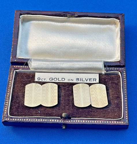 Vintage art deco 9ct - &, silver