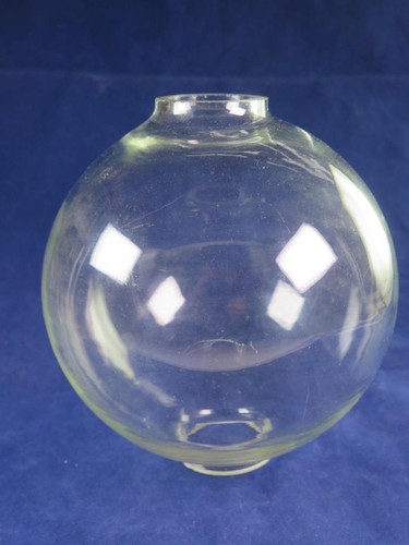 Vintage clear glass globe - glass, oil