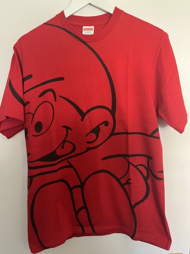 Supreme smurfs tee red - smurfs,