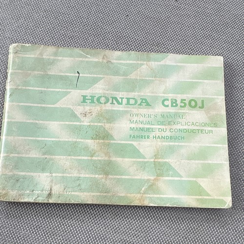 Honda cb50j owners manual - honda,