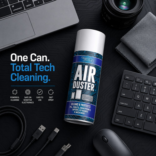 Air duster spray compresed gas - air,