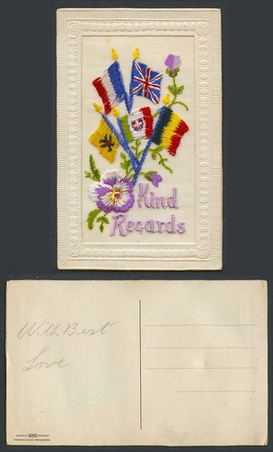 Ww1 silk embroidered old - ww1,