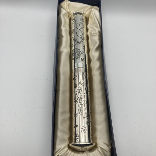 Silver christening certificate - silver,