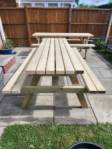 Wooden picnic table bench pub - wooden,