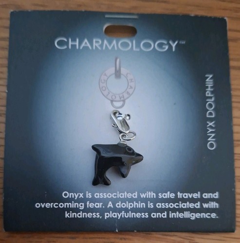 Onyx dolphin charm charmology - dolphin,