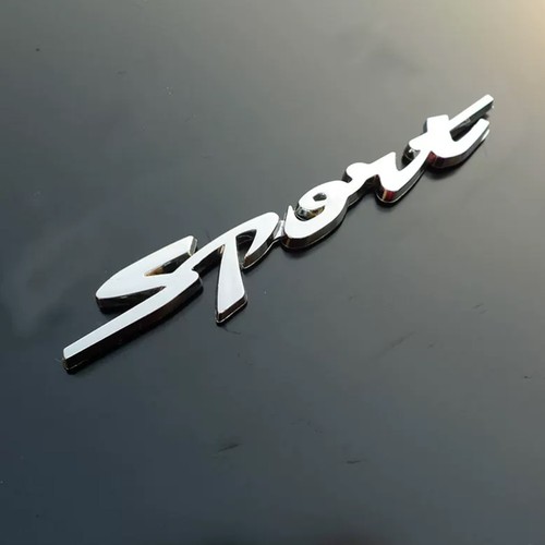 Metal racing sport logo - 3d,
