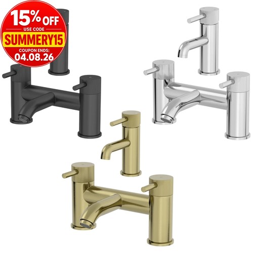 Fluted bathroom bath filler - fluted,