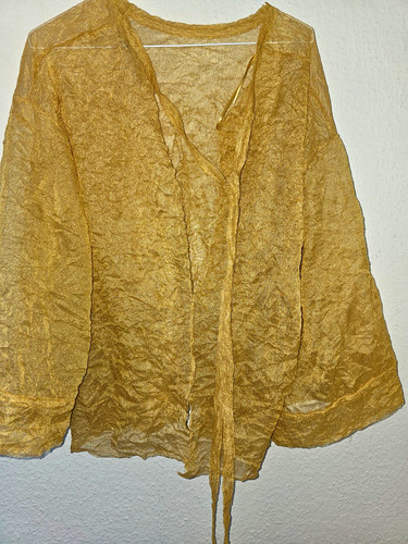 Zara gold sheer - gold, open-knit