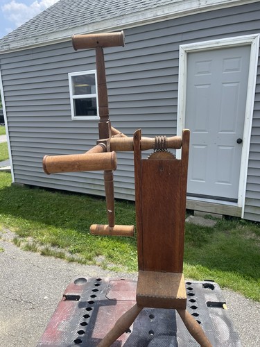 Antique wood yarn winder - wood,