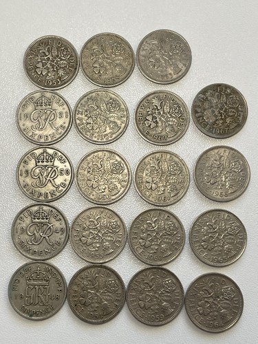 1948 1967 silver sixpence - 1967,