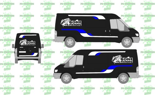 Camper van fishing - , emblum