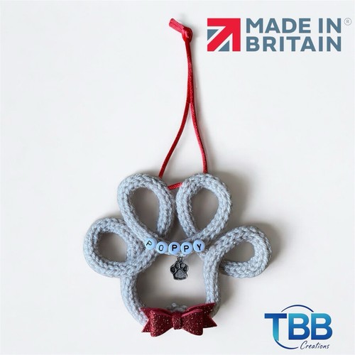 Handmade personalised dog - dog, paw