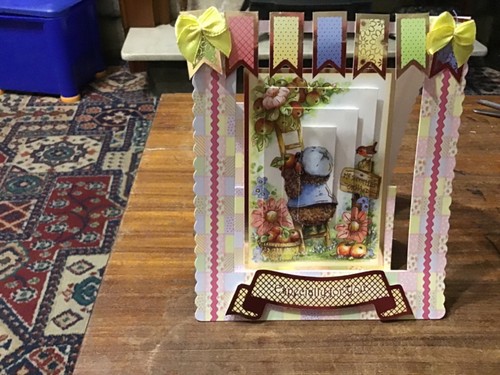 Patchwork friends stepper card - patchwork,