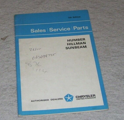 Humber hillman sunbeam sales - hillman,
