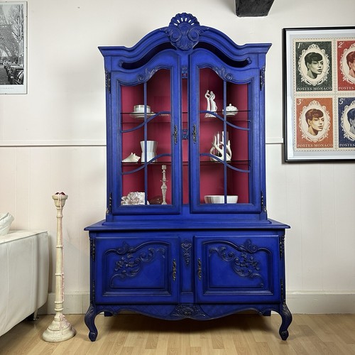Painted french antique display - painted,